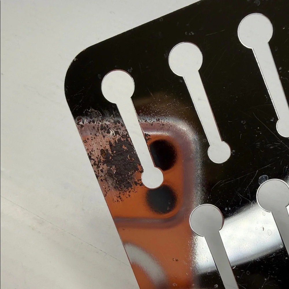 Vintage EKCO USA Slotted Spatula Black Textured Handle
